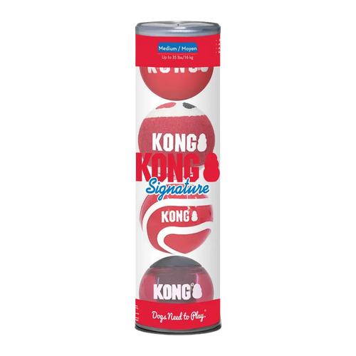 Kong Signature Balls 4 - Pack Medium Mix- 7 CM