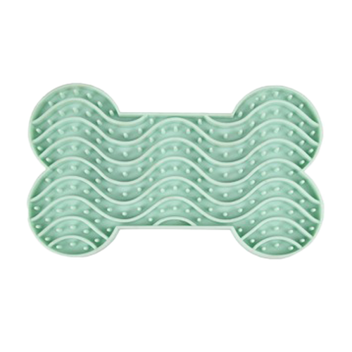Lick Pad Yummee Silicone Bone Grön - 15 CM | Endast 129 kr! - Zoogiganten