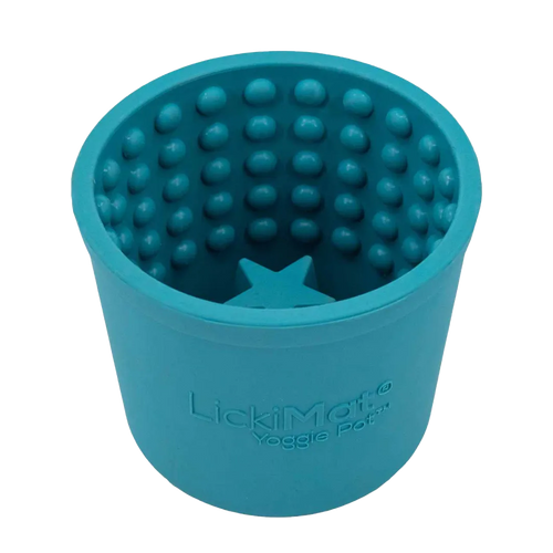 Hundskål Lickimat Yoggie Pot - Ljusblå