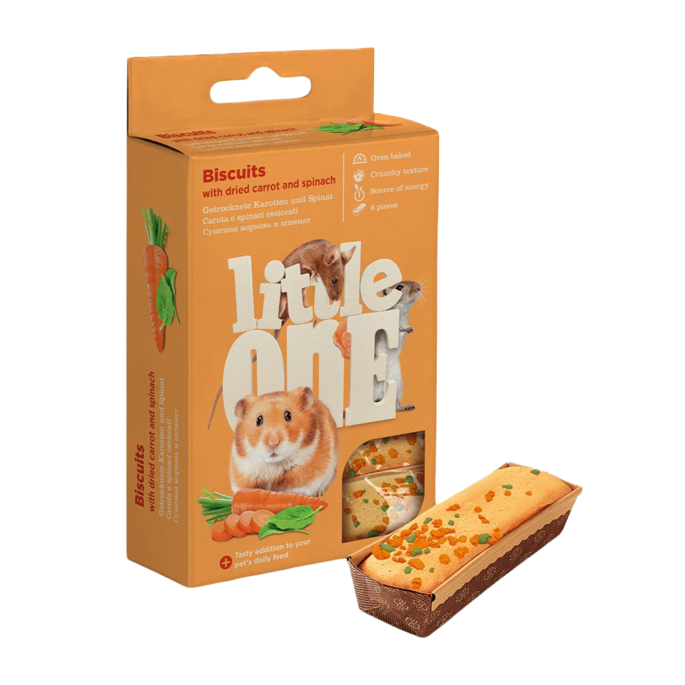 Little One kex morot och spenat - 5x7 g