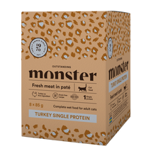 Monster Cat Pouches Adult Turkey 85 g (8-pack)