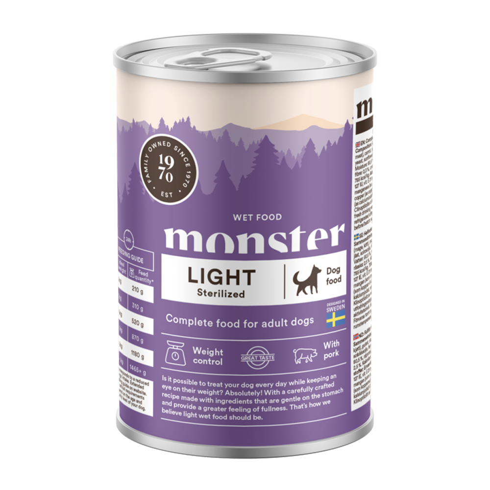 Monster Dog Adult Light/ Sterilized Burk - 400 G