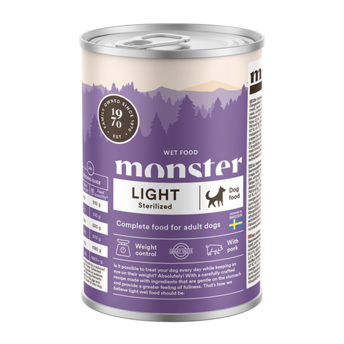 Monster Dog Adult Light/ Sterilized Burk - 400 G