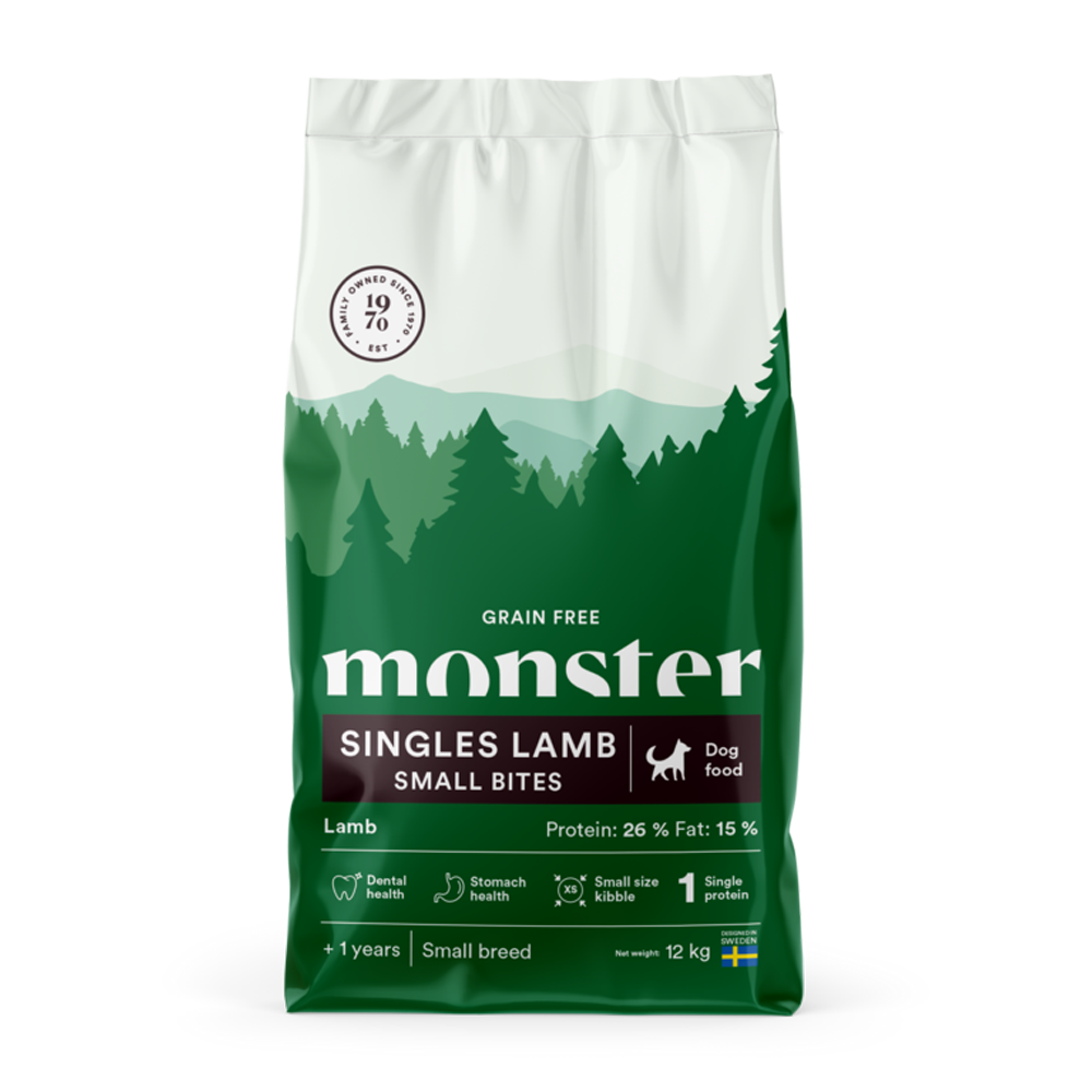 Monster Dog Gf Singles Lamb Small Bites - 12 KG