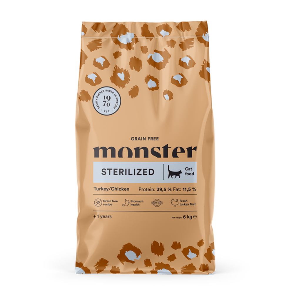 Monster Cat Gf Sterilized Turkey/Chick