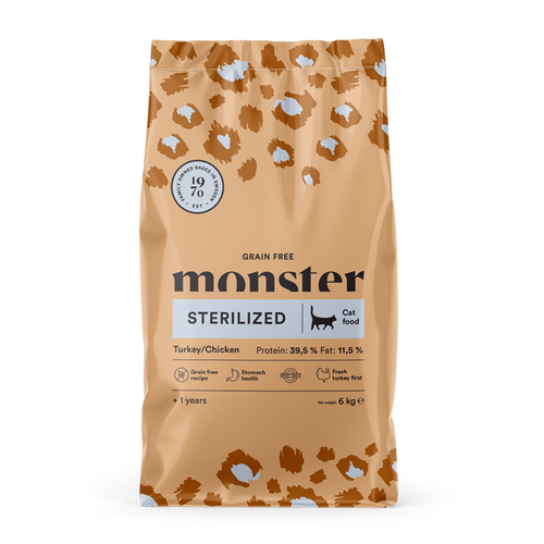 Monster Cat Gf Sterilized Turkey/Chick