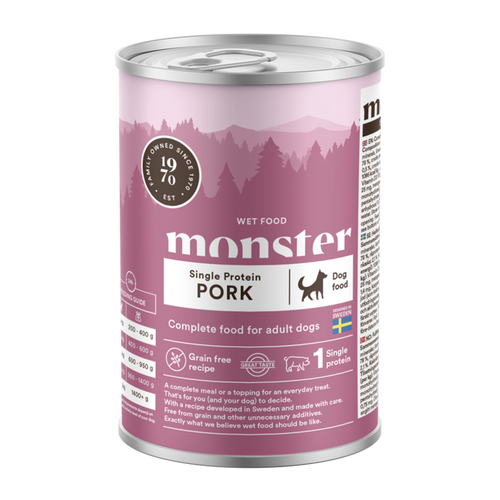 Monster Dog Adult Single Pork Burk - 400 G