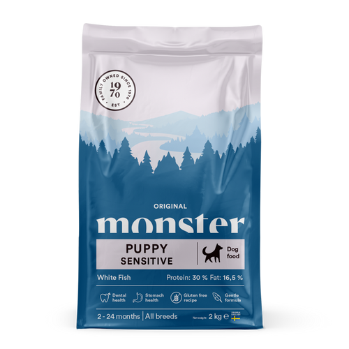 Monster Dog Orig. Puppy Sens. White Fish - 2 KG