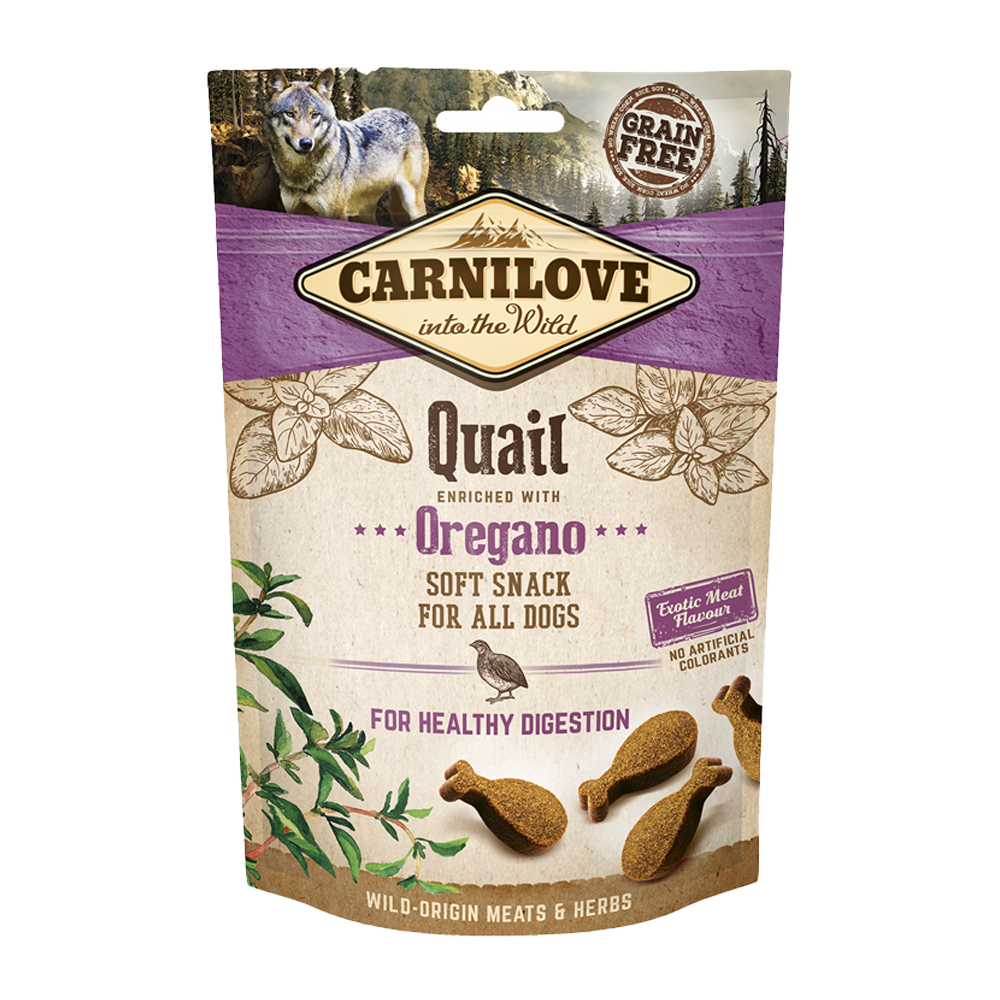 Carnilove Semi-Moist Hundgodis Vaktel med Oregano – 200 G