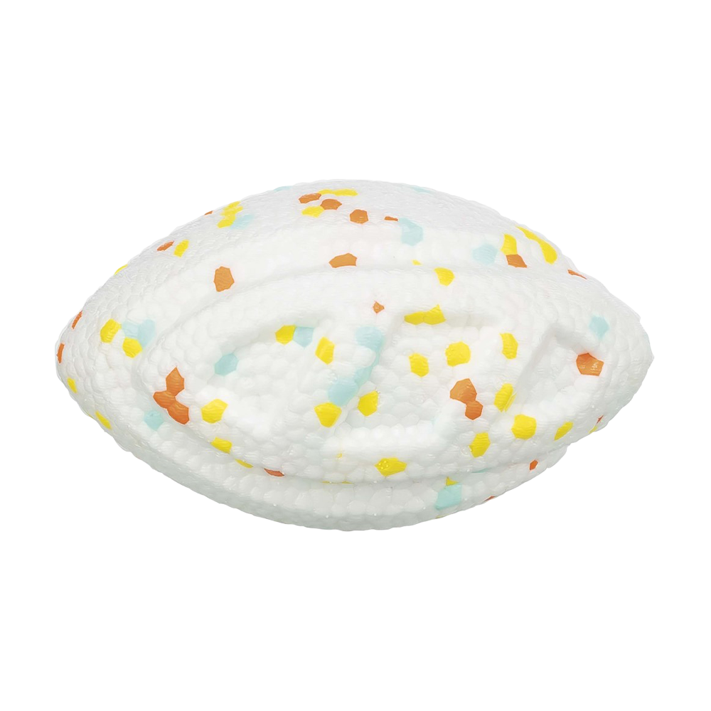 Light & Strong, rugbyboll, EPS, 12,5 cm, vit/flerfärgad
