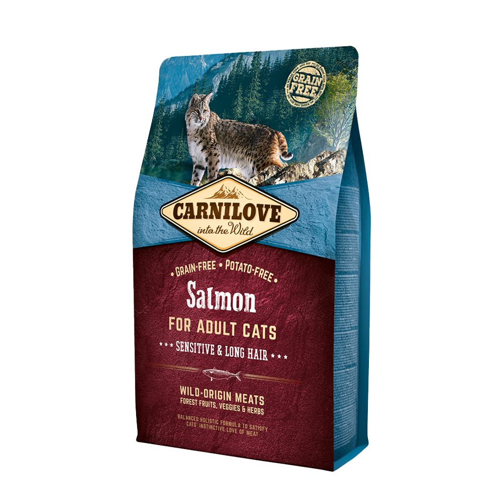 Carnilove Salmon Adult Sensitive Long Hair | Endast 89 kr! - Zoogiganten