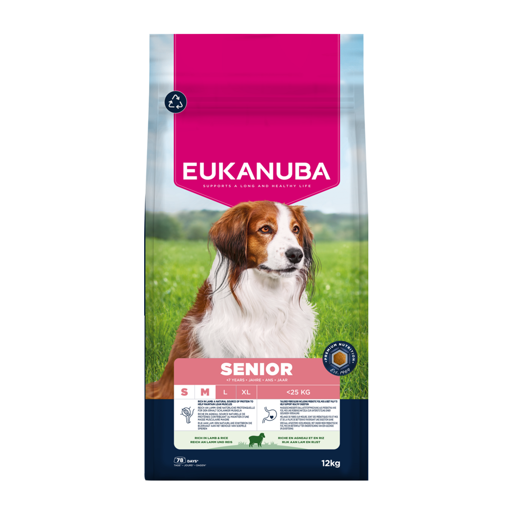 Euk Dog Senior Sm/med Lamb & Rice - 12 KG