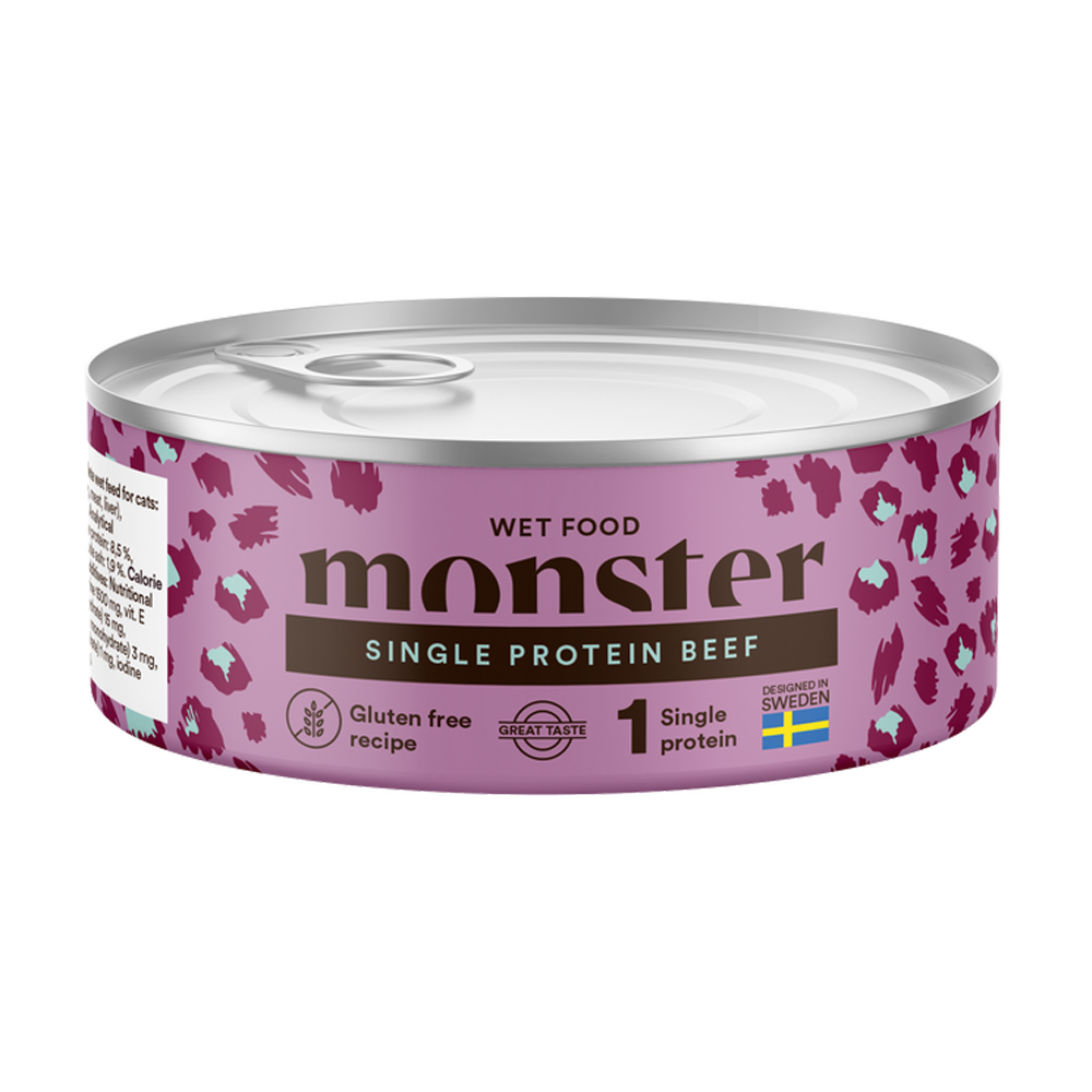 Monster Cat Adult Single Beef Burk - 100 g