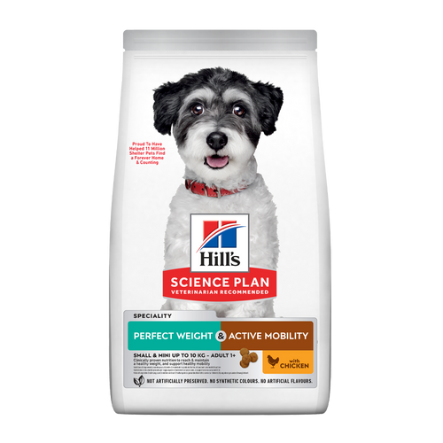 Science Plan Canine Adult Perfect Weight & Active Mobility Small&mini With Chicken