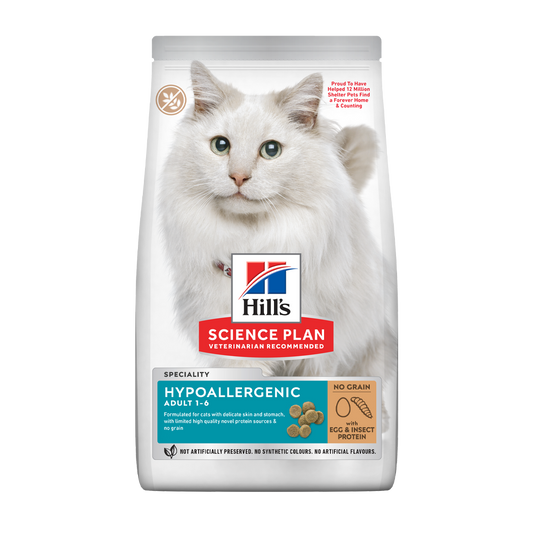 Science Plan Feline Adult Hypoallergenic With Egg & Insect Protein - 1.5 KG