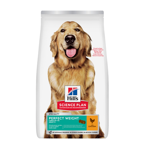 Science Plan Canine Adult Perfect Weight Large Breed Chicken - 12 KG