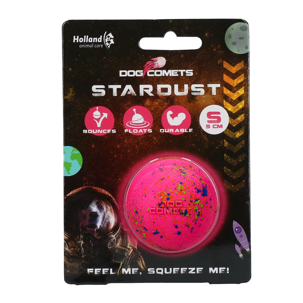 Hund Comets Boll Stardust Rosa - Small