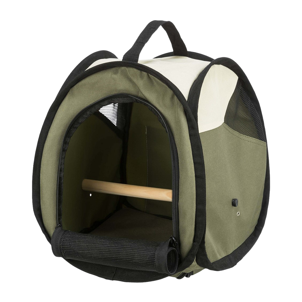 Transportbur fågel nylon med sittpinne 27x27x32 cm