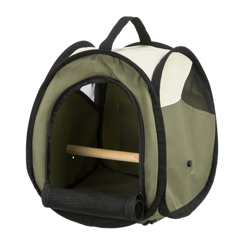 Transportbur fågel nylon med sittpinne 27x27x32 cm