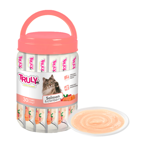 Truly Cat Creamy Lickable Salmon & Cranberry - 420 G
