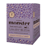 Monster Cat Pouches Senior Ch/Turkey 85 g (8-pack)
