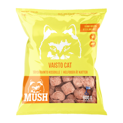 Mush Vaisto® Cat Gul (kyckling - Nöt)