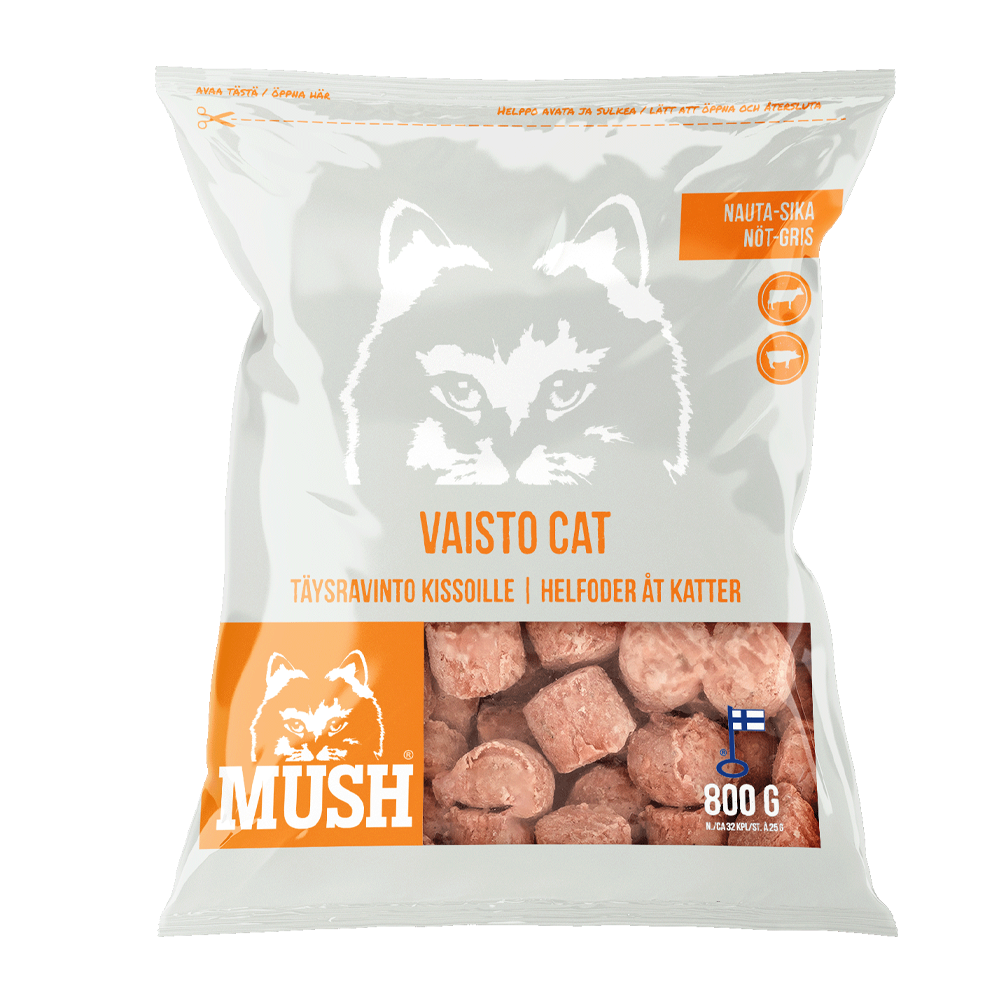 Mush Vaisto® Cat Vit (nöt - Gris) - 3 KG