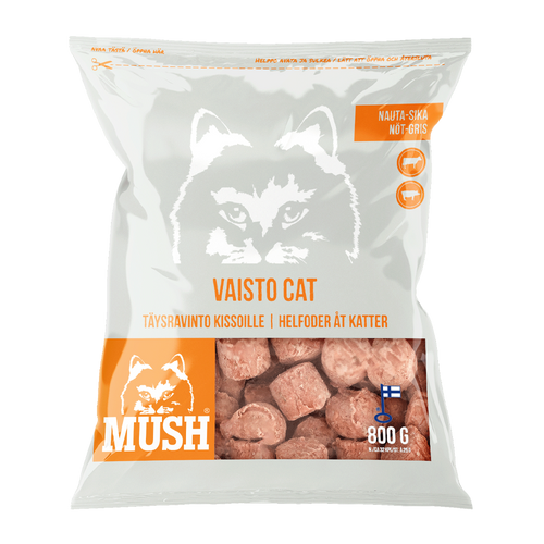 Mush Vaisto® Katt (nöt Gris) Vit - 800 G