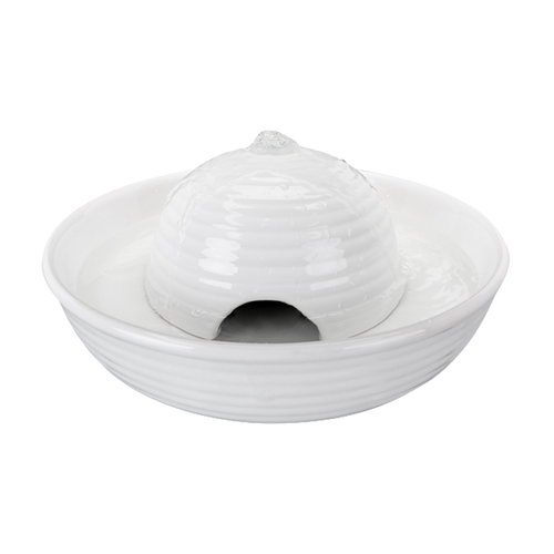 Vattenfontän Vital Flow Mini Keramik Vit - 0.8 L