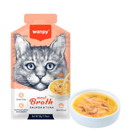 Wanpy Cat Meat Broth Tuna & Salmon - 50 G