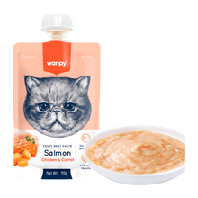 Wanpy Cat Tasty Meat Paste - Salmon With Chicken & Carrot - 90 G