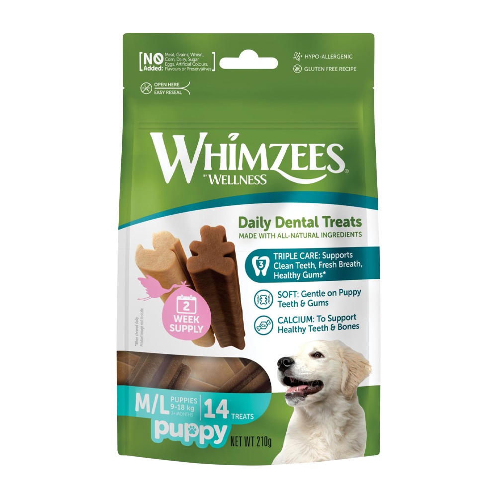 Whimzees Valp M/L 14 ST - 210 G | Endast 119 kr! - Zoogiganten