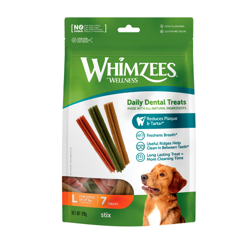 Whimzees Sticks L 7 ST - 420 G | Endast 149 kr! - Zoogiganten