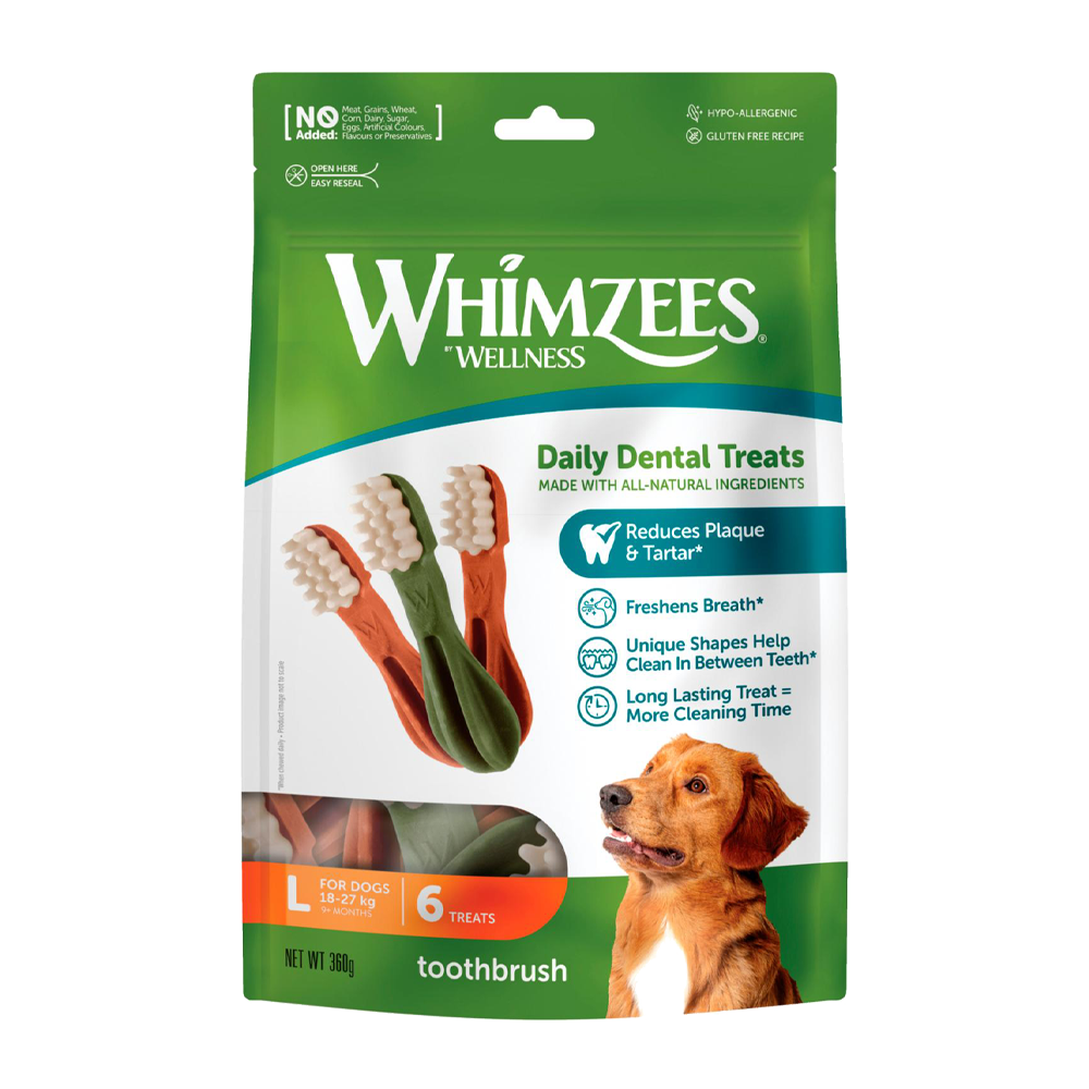 Whimzees Tandborste Star 6 st L - 360 G | Endast 149 kr! - Zoogiganten