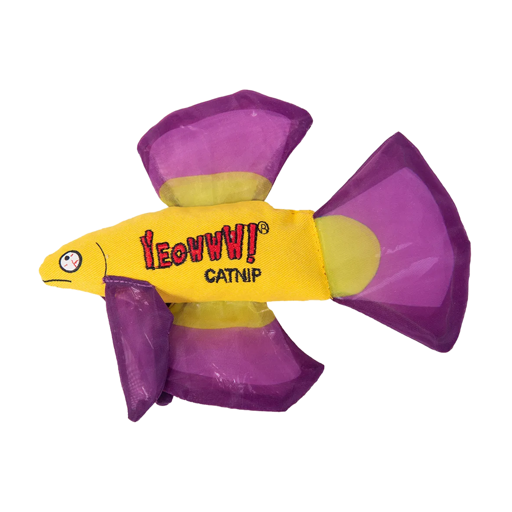 Yeowww Catnip Mo Betta Fish Purple - 16,5x12,7x2,5 CM