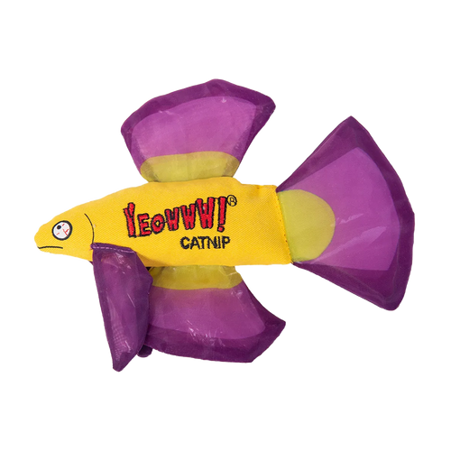 Yeowww Catnip Mo Betta Fish Purple - 16,5x12,7x2,5 CM