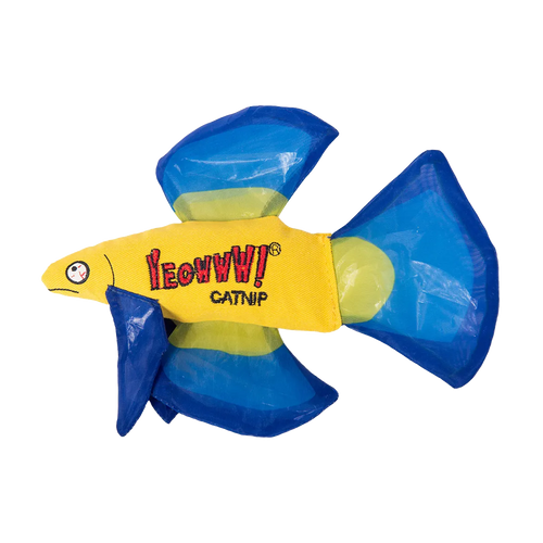 Yeowww Catnip Mo Betta Fish Blue - 16,5x12,7x2,5 CM